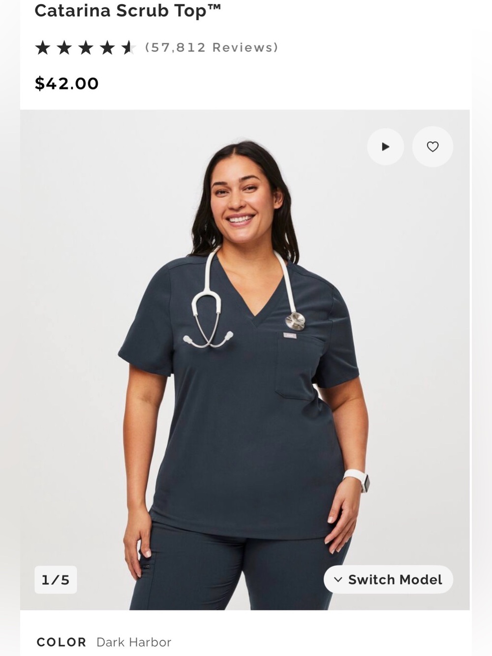 FIGS Catarina Scrub Top
